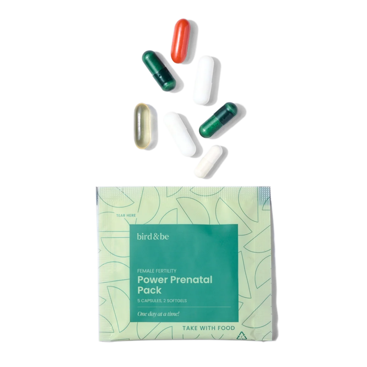 One Power Prenatal packet with its capsules